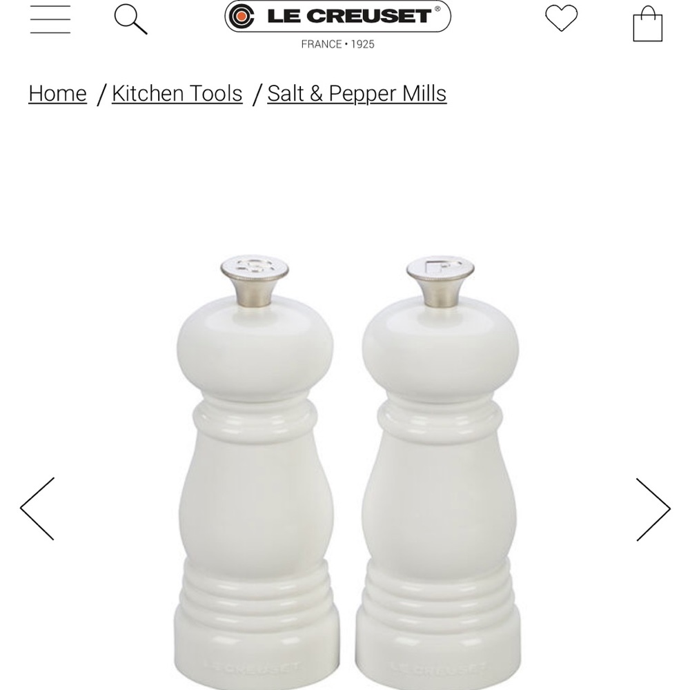 Le Creuset Salt & Pepper Mills (Brand New!)